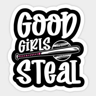 Good Girls Steal Softball Sticker